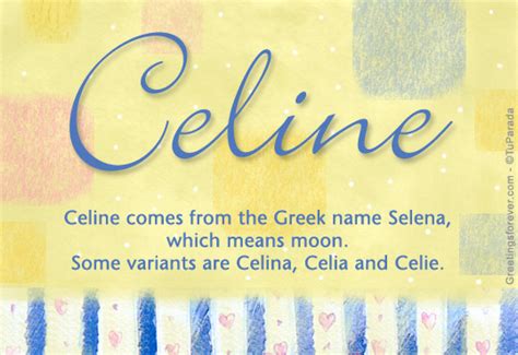 baby name celine|how to spell celine.